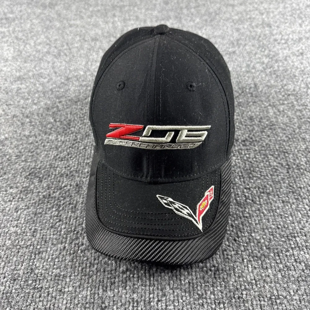 C7 Corvette Z06 Supercharged Black Hat with Carbon Accent Bill - Picture 2 of 9